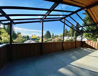 Peaked Roof Glass Awning Canopy West Van